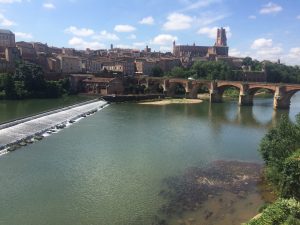 Albi along with the Fortress along with 1 of 2 bridges it has. 